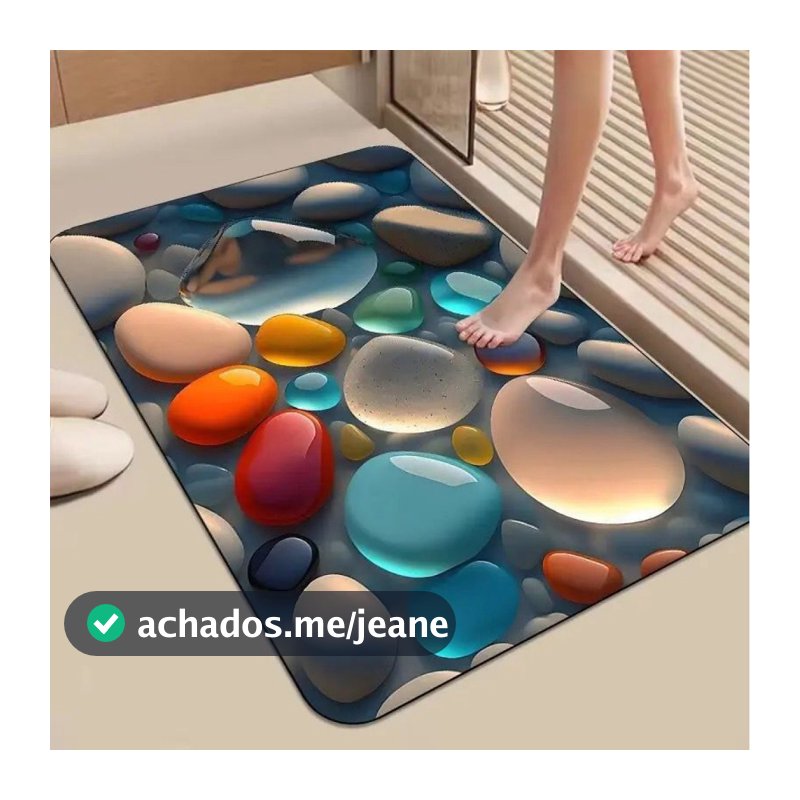 Estilo 5D de Pedra Tapetes De Secagem Rápida Em Microfibra Antiderrapante Para Banheiro