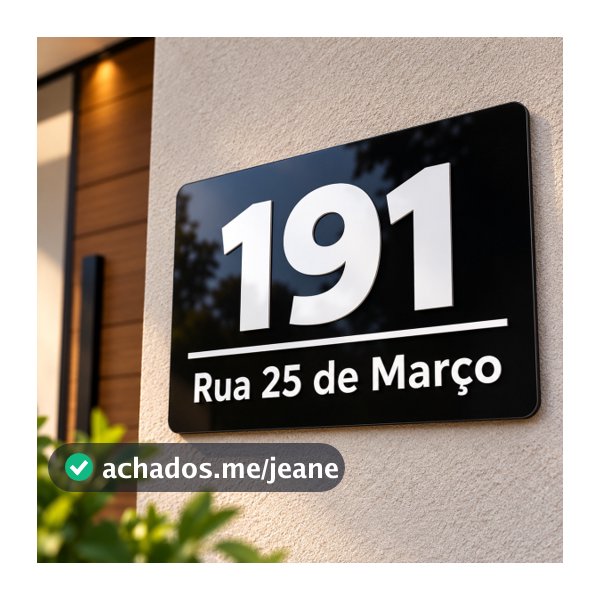 Numero Residencial Personalizado | Placa Personalizada Endereço | Resistente ao Tempo