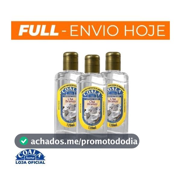 Kit 3 Limpadores de Ambientes Coala Chá Branco - 120ml