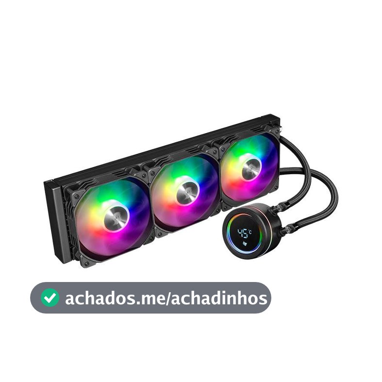 Water Cooler Pichau Aqua 360X, ARGB, 360mm, Preto, PCH-AQA360X-BK01
