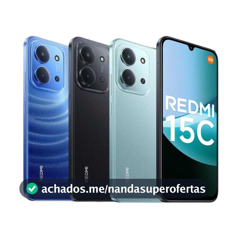 Celular Xiaomi Redmi 15C 256GB 8GB RAM 4GB Lançamento 2025