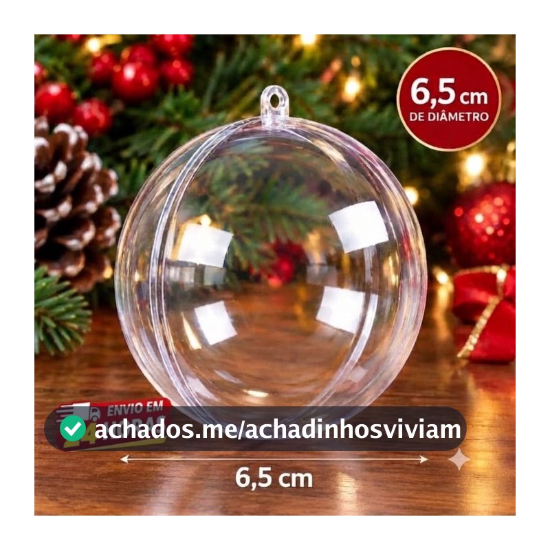 10 ,20 ,30 ,40 e 50 un esferas acrílica 6,5cm enfeites bola para árvore de natal para fotos lembrancinhas natalinas