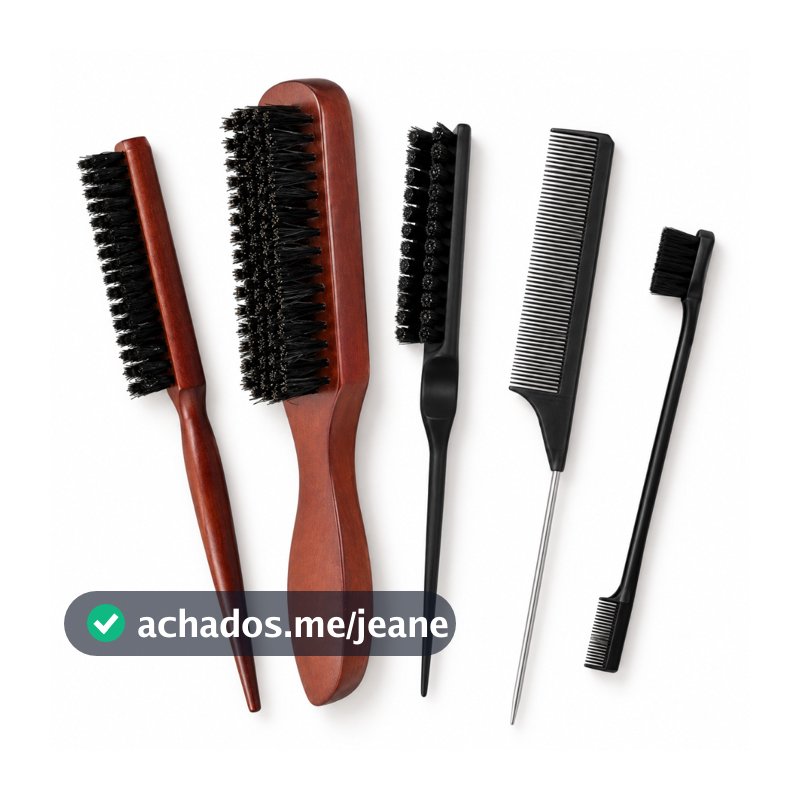 Escova De Cabelo 5 Peças Conjunto Unisex Adulto Ferramentas Estilo Barba Aliciamento Para Cabelos Grossos Encaracolados