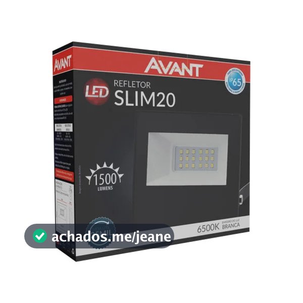 LED REFLETOR SLIM20 BR6500K BIVOLT 1500 AVANT