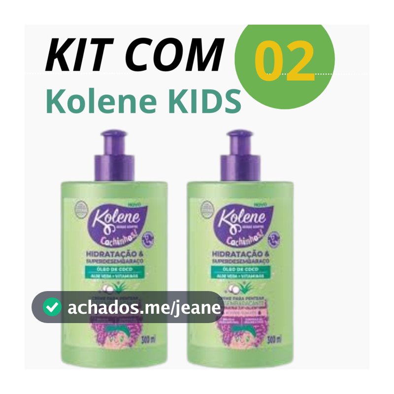 Promoção 2  Kolene Kids Cachinhos Hidratação e Superdesembaraço 300ml