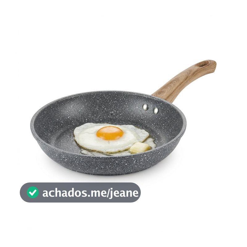 Frigideira Wolff Granilite Preta 24cm Indução Antiaderente Cerâmica Alumínio Fogão Gás Elétrico Cooktop Ovo Omelete Bife