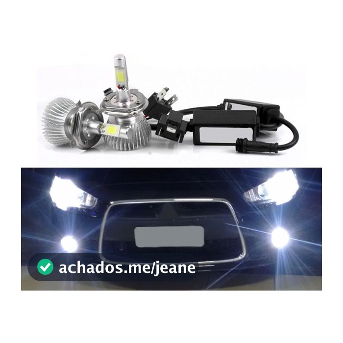 Kit Lâmpada Super LED Headlight H3 6000K 12V e 24V 32W 2200LM Efeito Xenon