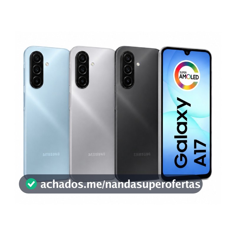 Celular Samsung Galaxy A17 Com IA, 128gb, 4GB Ram, Câmera de 50mp, Tela De 6.7 , Nfc, Ip54