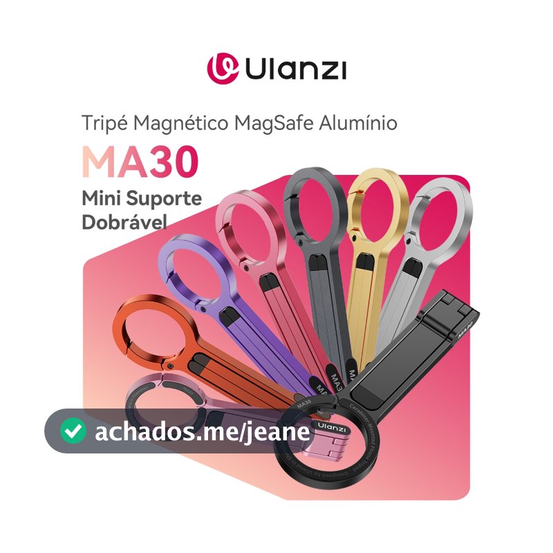 ULANZI MA30 Tripé Magnético MagSafe Para iPhone Alumínio Mini Suporte Dobrável De Bolso Fotos Vlog