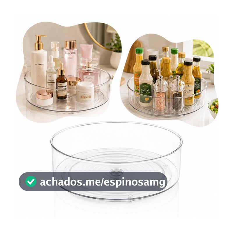 Organizador Giratório 360 Multiuso Para Cozinha Molhos Geladeira Armário Mesa Bar Restaurante Cosméticos Perfume