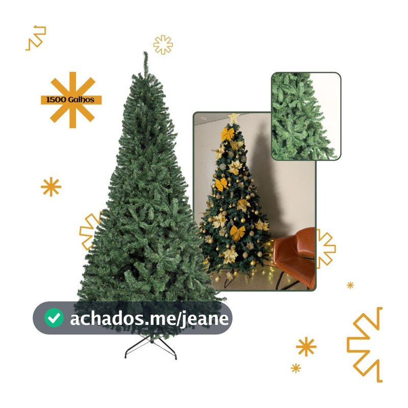 Arvore De Natal Pinheiro 1,5m 1,8m 2,1m 2,4m Tamanho até 1500 Galhos Tradicional Decoração LuvinCo