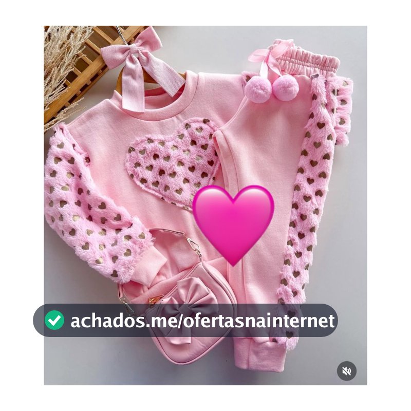 Conjunto de Moletom Infantil Feminino Inverno Luxo Short Saia