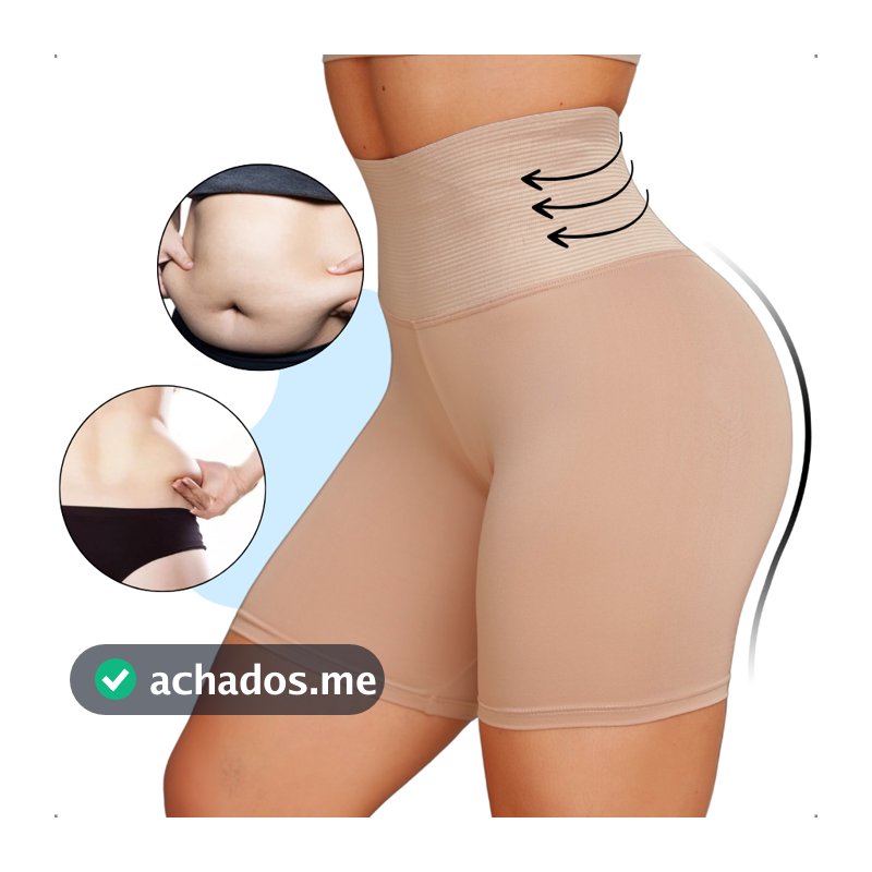 Short Cinta Modelador Bermuda Reduz Medidas Pós Cirúrgico Levanta Bumbum Efeito Lipo Compressão