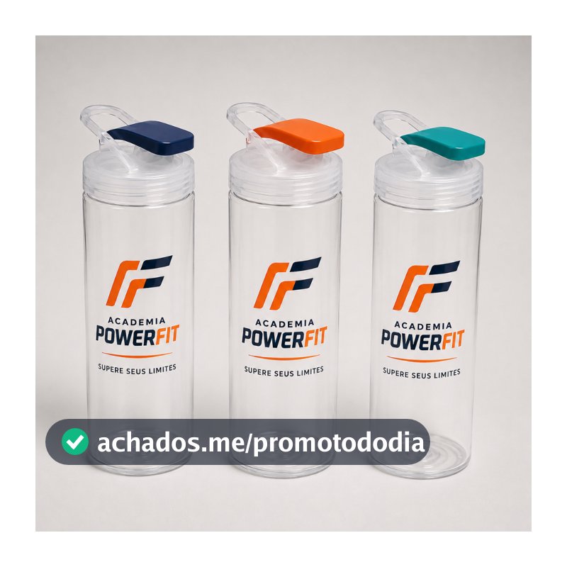Kit 40 Squeeze de Água 350ml Acqua Bio Eco Shake Brinde Academia Yoga Pilates Fisioterapia
