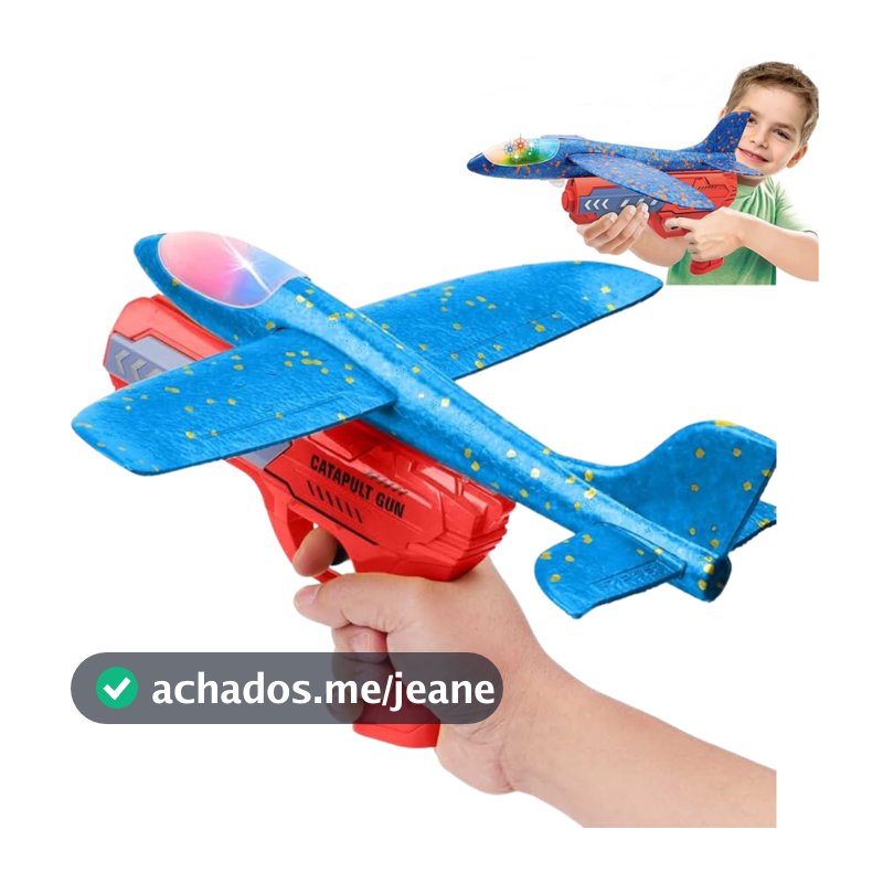 Lançador De Avião(COM LUZ) Planador Brinquedo Infantil De Espuma Catapulta/WJ88