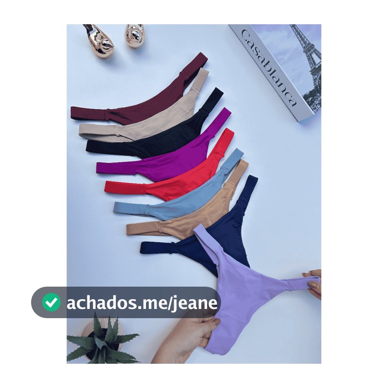 Kit Calcinhas Fio duplo Bikini sem costura confortável e que não marca