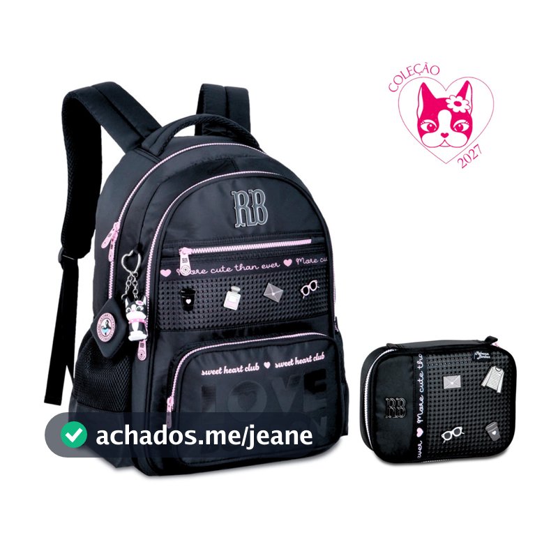 Kit Mochila de Costas Com Estojo Rebecca Bonbon- Clio Style