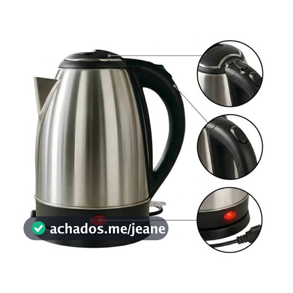 Chaleira Jarra Elétrica 2L 1000W e 1500W Desligamento Automático