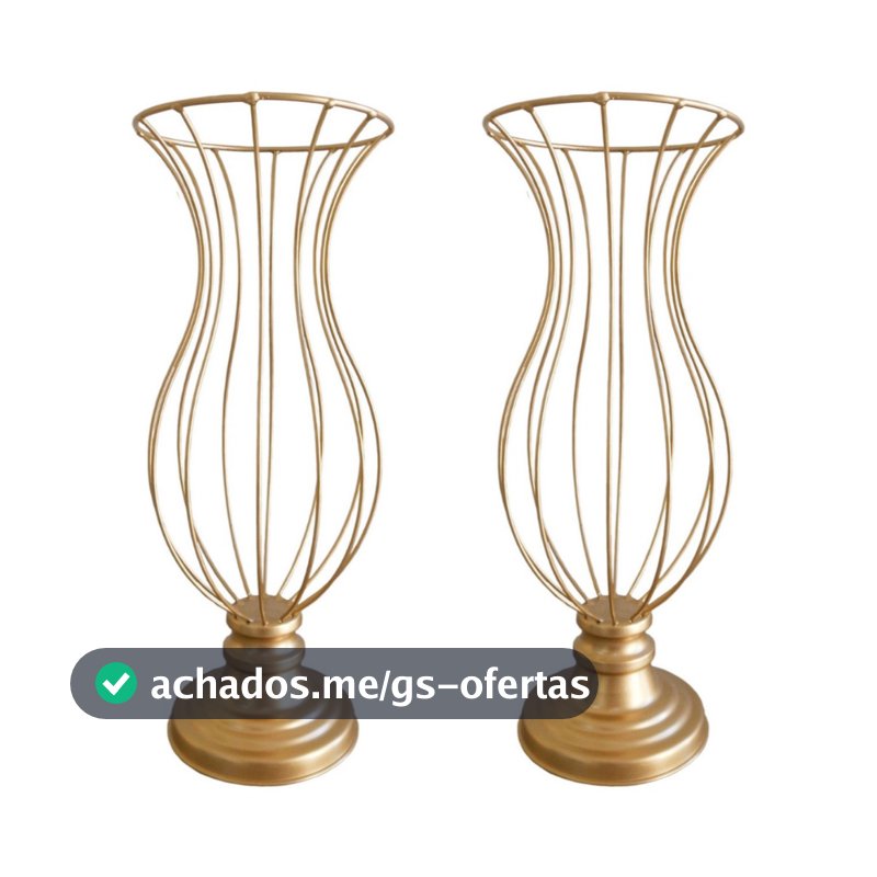 2 Vasos Armação Para Pedrarias Festa Decoração 45cm