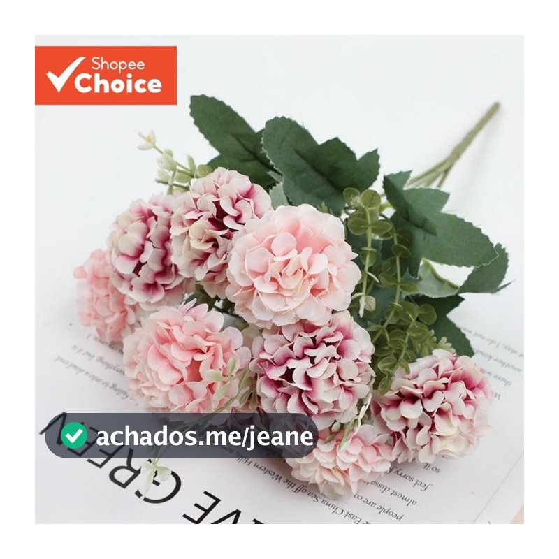 Buquê De Bola De Flor De Crisântemo De Hortênsia Artificial Para Decoração De Casamento Em Hotel Doméstico