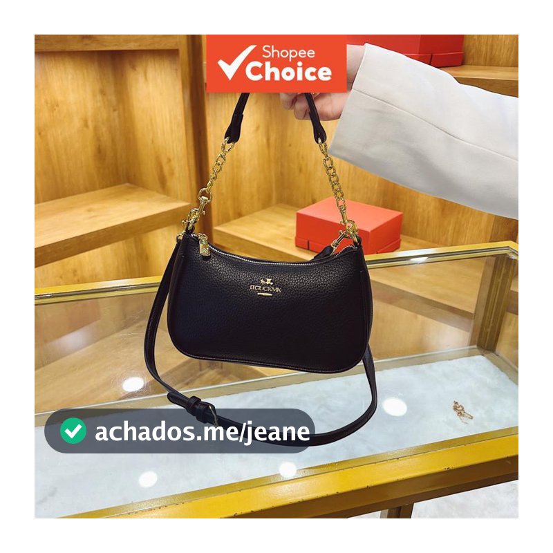 Nova Bolsa de Mão Feminina de Moda, Bolsa de Ombro e Transversal Premium com Grão de Lichia Macio