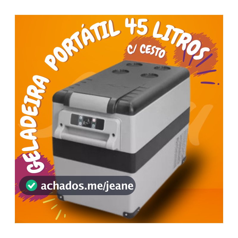 Geladeira Portátil 45lt 45 Litros Caminhão Lancha Volts 12/24/127/220 OLUAP Dia Geladeira caminhão 45 litros