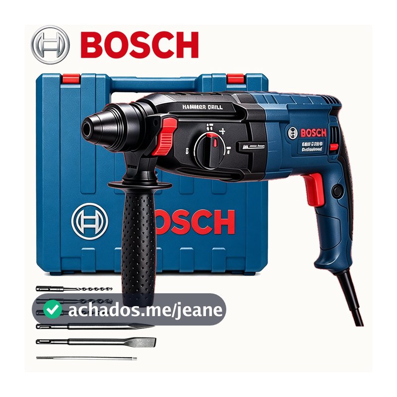 Bosch GBH 2-28D Martelete Furadeira de Impacto Rotativo 5kg Rompedor Demolidor Perfurador 1600w Com Acessorios Original