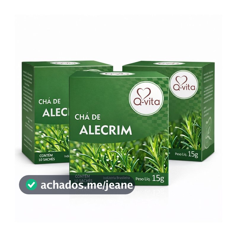 Kit 3 Chá de Alecrim Q-VITA Premium 15g - 10 Sachês