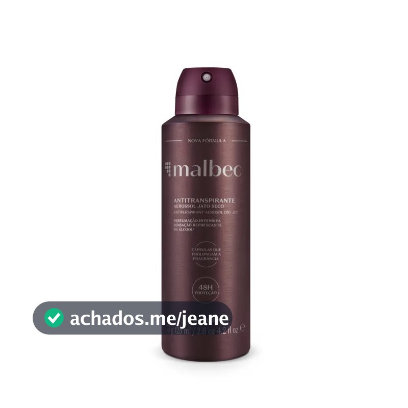 Malbec Desodorante Antitranspirante Aerossol 75g/125mlAerosol