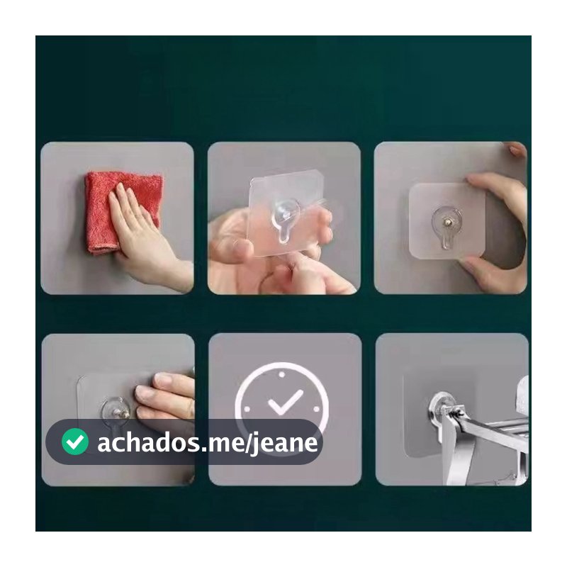 6 Uni 8Mm Gancho De Parede Adesivo Multiuso Para Pendurar Quadros UtensíLios De Cozinha Banheiros