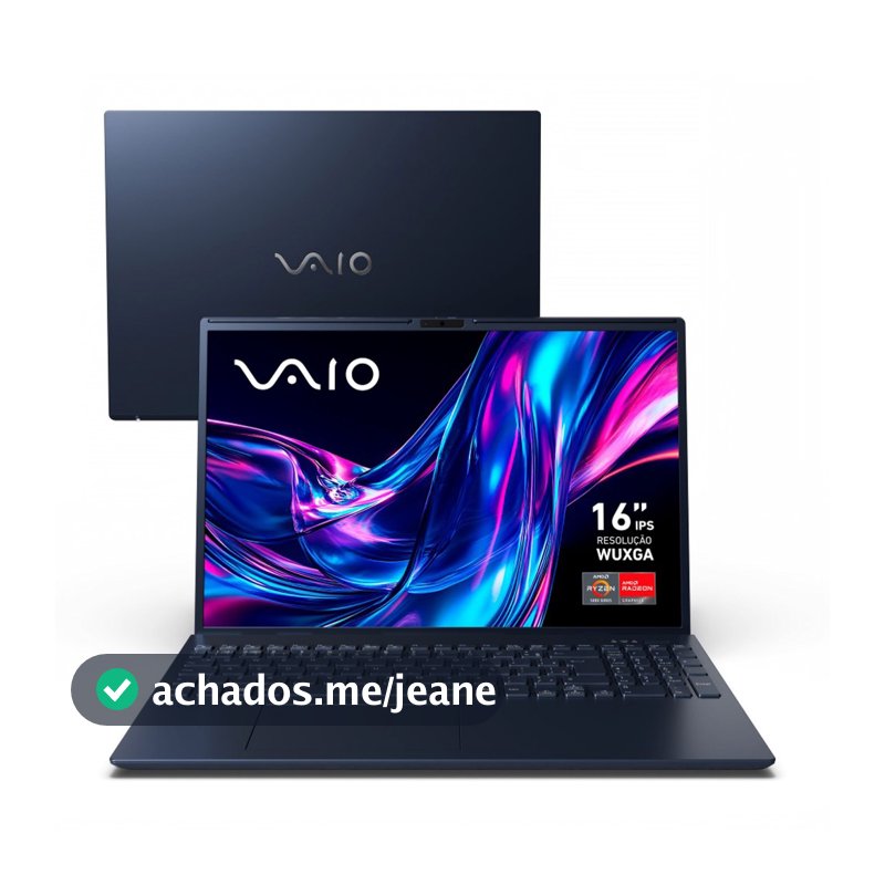 Notebook VAIO FE 16 AMD® Ryzen  5-5625U Windows 11 Home 12GB 512GB SSD 16" IPS - Cinza Grafite