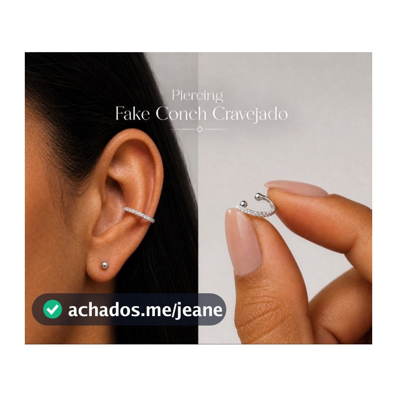 Piercing conch Fake Banhado a ouro ou prata
