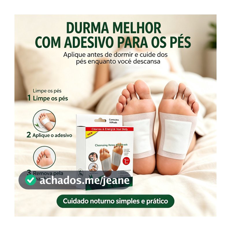 Kit com 10, 30 ou 50 Pacotes de Adesivos para Pés com Extratos de Gengibre e Bambu, Cuidado Corporal para os Pés