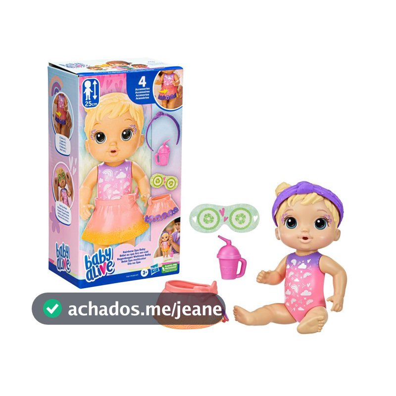BONECA BABY ALIVE DIA NO SPA LOIRA - 25cm - HASBRO/F5617
