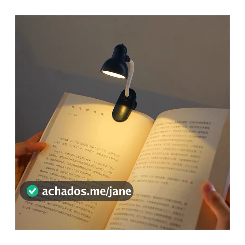 Mini Lâmpada De Mesa LED Alimentada Por Bateria Livro De Leitura com Clipe De suporte Luz Ajustável Portátil.