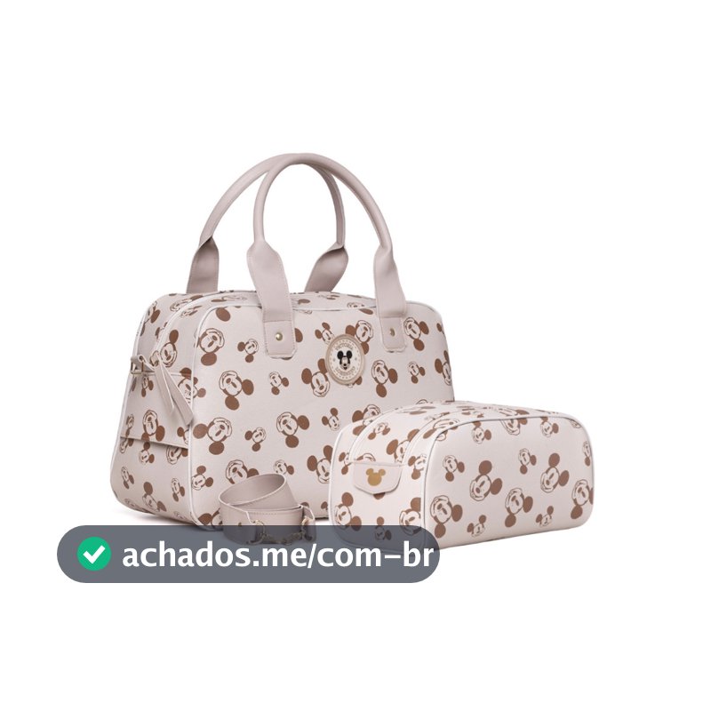 Kit Mala e Necessaire Feminina Masculina Infantil Maternidade Mickey Viagem Casual