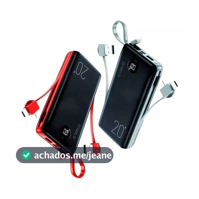 Carregador Portátil Bateria Power Bank 20000mah   jorge