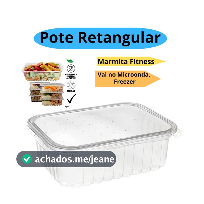 Kit Marmita Pote 350ml 500ml com Tampa Freezer Microondas Fitness Marmitex Organizador