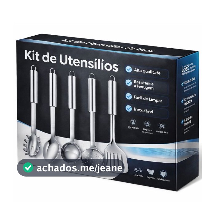 Kit Utensílios De Cozinha Pegador de Macarrão Espátula De Aço Inox Conchas De Cozinha Escumadeira Para Fritura