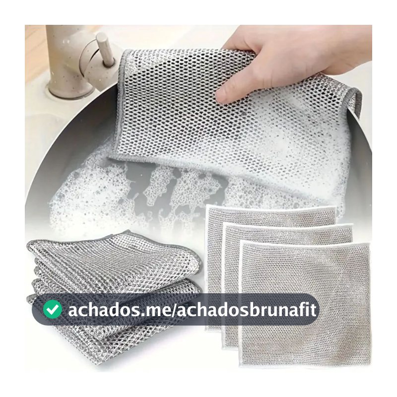 Kit 6/12/18/24 Panos De Limpeza  Premium Arear Panela Fogão Toalha Louça Tira Gordura Reutilizável