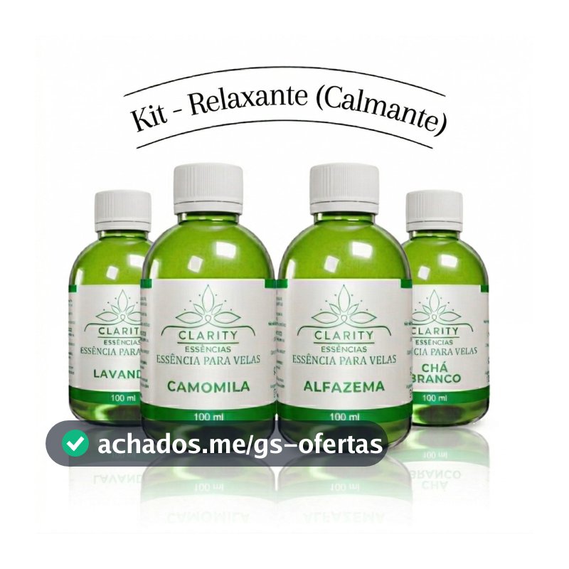 Essência Concentrada Para Velas Aromáticas Kit 4x100 ml Alta Fixação