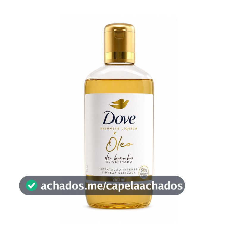 Sabonete Líquido Dove Óleo de Banho 240ml Hidratação Intensa Banho Limpeza Suave Nutrição Pele Macia