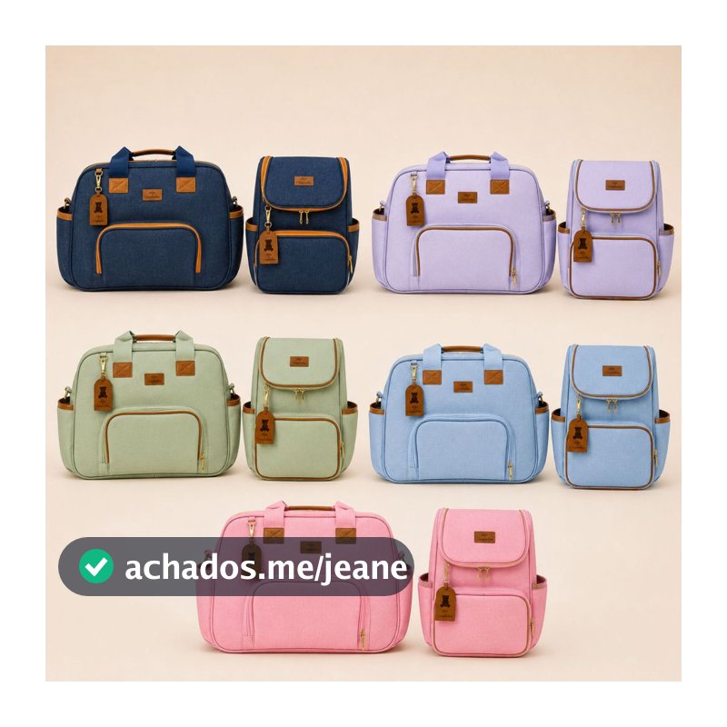 Kit Bolsa e Mochila Maternidade Bebê Impermeável Passeio Premium