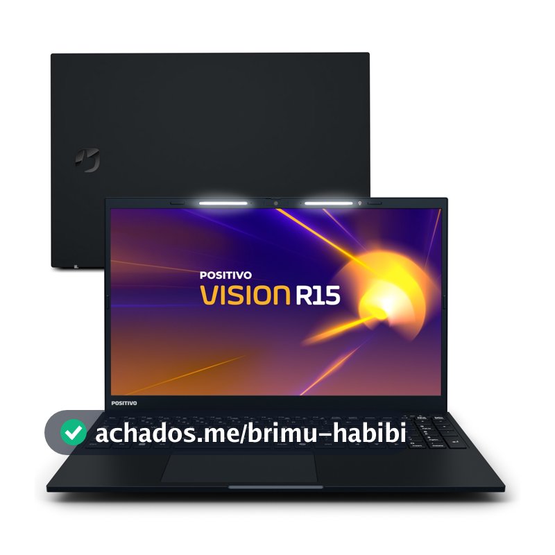 Notebook Positivo Vision R15 AMD® Ryzen 5-5500U Linux 16GB RAM 256GB SSD Full HD 15.6” TELA IPS