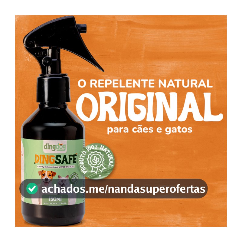 Spray Anti Mosquito e Insetos Ding Dog 100% Natural Repelex