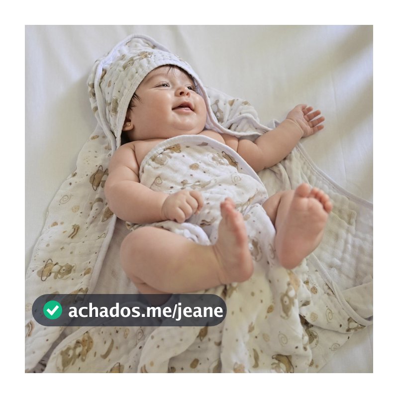 Toalha de Banho Bebê Soft 2 Camada de Fralda Bublim