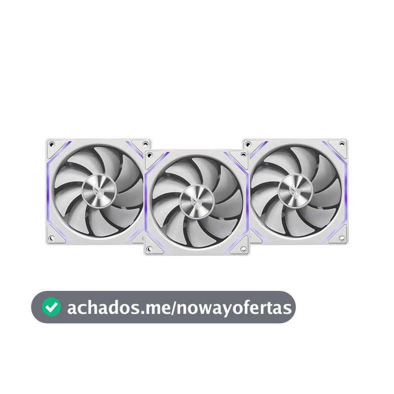 Kit Ventoinha Pichau Ventus NX, ARGB, 3x120mm, Branco, PCH-VTNX3-WH01