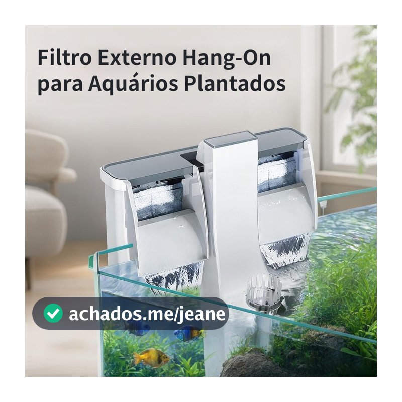 Filtro Externo Hang On Newpet com Skimmer 500L/h 5W 3 em 1 Cascata e Removedor de Óleo