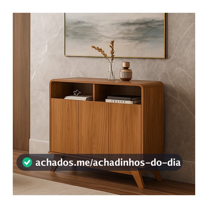 Aparador Buffet Eccos Homme  3 Portas Retrô Classico - nature ou off white