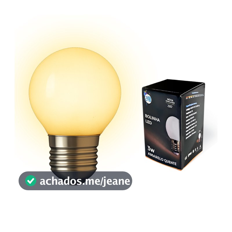 Lâmpada Bolinha Led 3w G45 E27 Bulbo Pequena Para Abajur Lustre Espelho Penteadeira